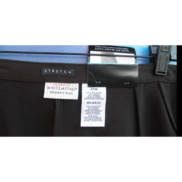 NEW VINTAGE WHITE STAG, DARK BROWN STRETCH TROUSERS, PANTS,PLUS SIZE 22W AVERAGE - Picture 5 of 8